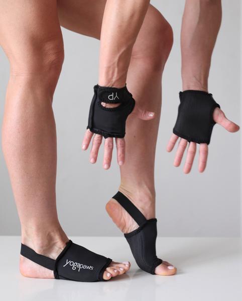 YogaPaws Elite Padded Non Slip Yoga Gloves and Yoga Socks for